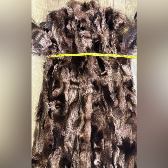 Vintage Berman Genuine Pieced Raccoon Fur Long Coat - Picture 10 of 16